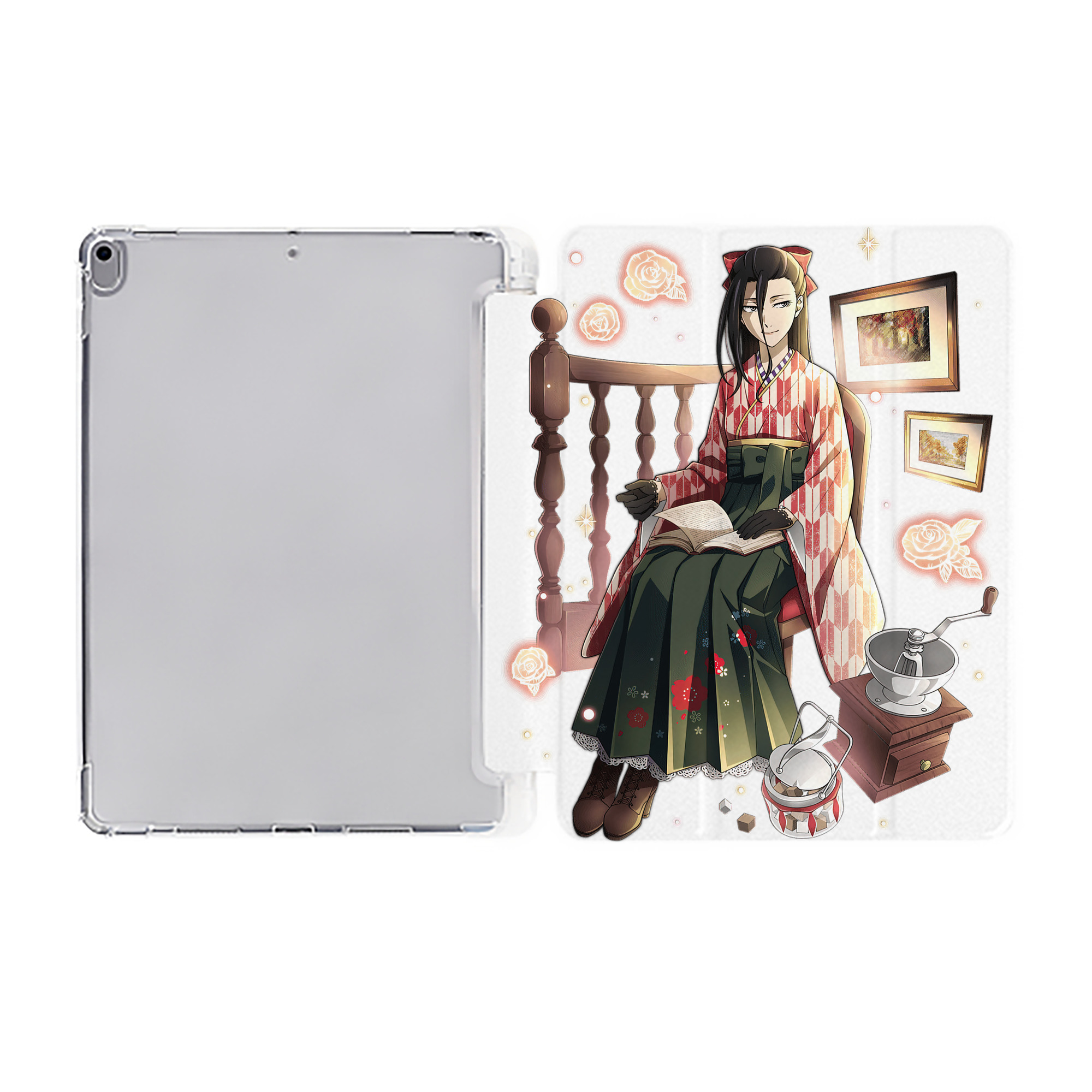 （画像用） 文豪ストレイドッグス Bungo Stray Dogs IPad ケース ペン収納付き 三つ折りスタンド PUレザー×シリコン 対応機種9.5/10.5/10.9インチ